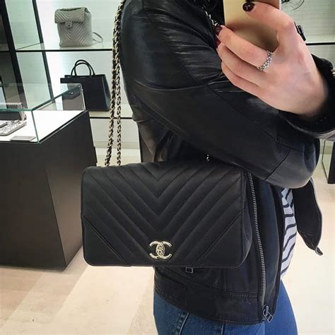 chevron statement bag chanel